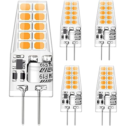 G4 LED Bulbs, LED G4 Warm White 3000K, 3W G4 LED Bulbs Replacement for 30W Halogen Bulbs, 12V Incandescent Bulbs no Flickering, not dimmable, Pack of 5 Cover