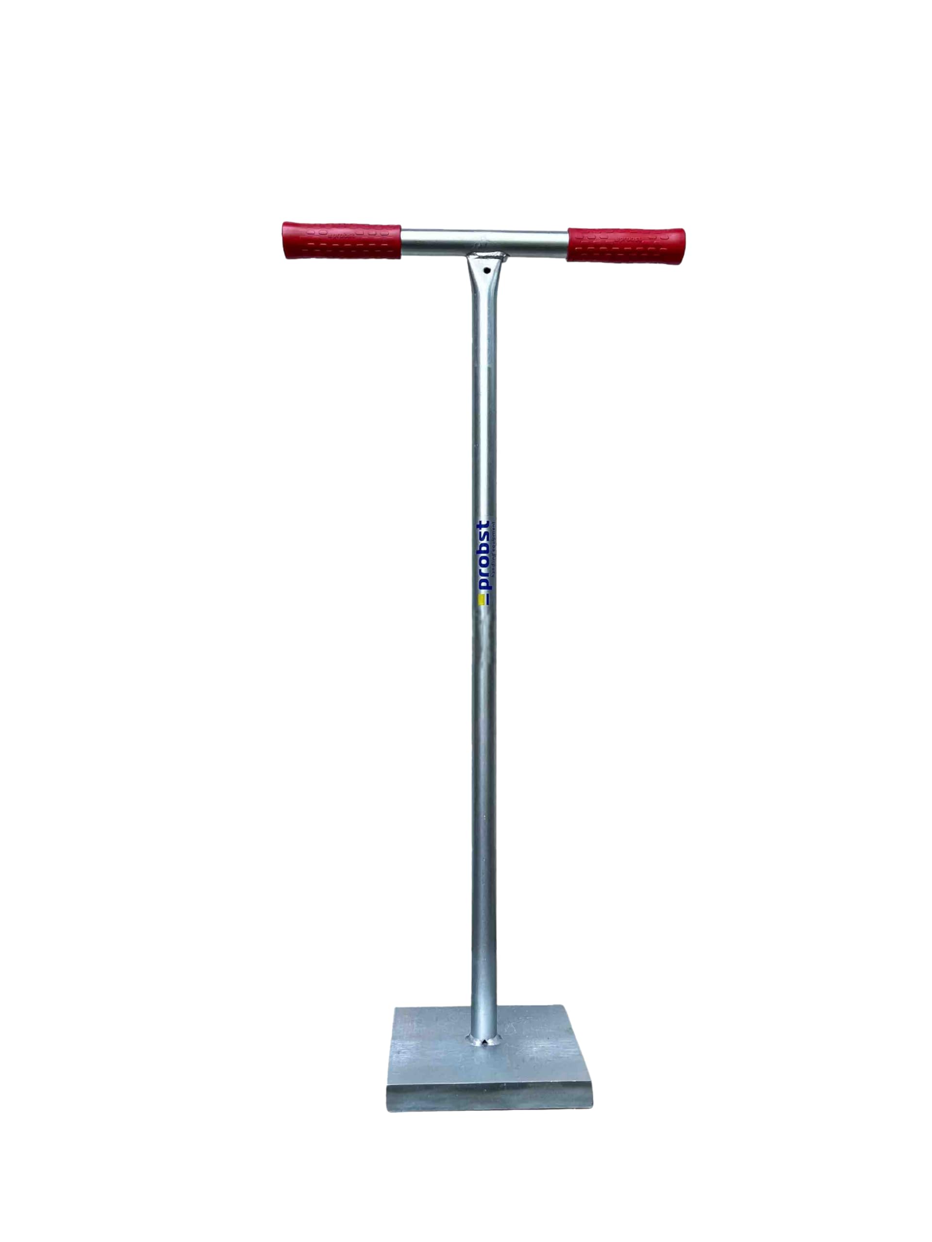 POUNDER PX - Schiacciapavano per terra e terra per terra, sabbia e pavimentazione, piastra di base 19 x 19 cm, altezza manico 86 cm, manici in plastica zincata