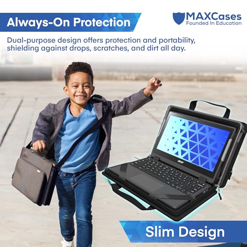 MAXCases Explorer Protective Case for 14 Inch Laptop & Chromebook with Pocket, Molded Interior - Rugged, Custom-Fit Cases for 14 Inch Laptop & Chromebook - Shockproof & Durable Cover, Bag 5
