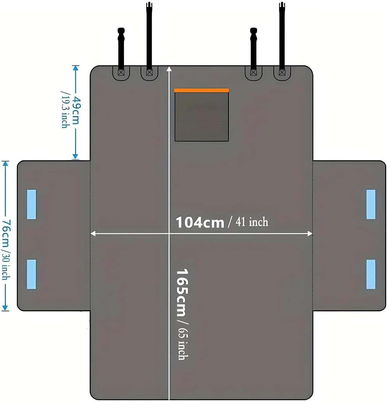hwojjha Alfombrilla Maletero para Perros para MG HS Plug-in Hybrid 2020-2026, Protector Impermeable
