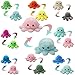 Produktbild Packung mit 2 wendbaren Oktopuppen, klein, niedliche doppelseitige Puppen, Plüschspielzeug für Kinder, zufällige Farbe (Oktopus x 2)
