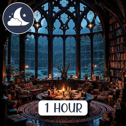 Harry Potter Ambience for Studying and Sleeping ｜ Hogwarts Rainy Window ASMR Sounds ｜ 1 Hour