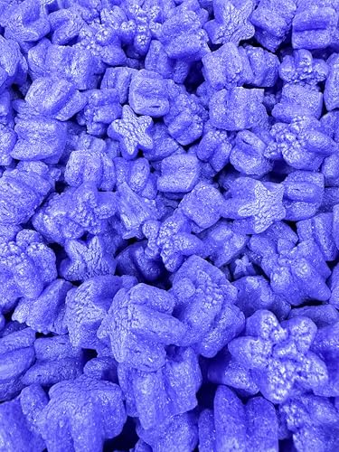 FunPak Plant Based Biodegradable Packing Peanuts 1.5 cu ft Bag Compostable (Purple Stars)
