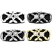 Produktbild Haarspange Haarkamm, 4 Stück Magische Haarspange Perlen Magic Elastische Haarkämme Stretch Hair Comb Doppel Clips DIY Haar Styling Werkzeug für Damen Mädchen Haarschmuck Gold, Silber, Weiß, Schwarz