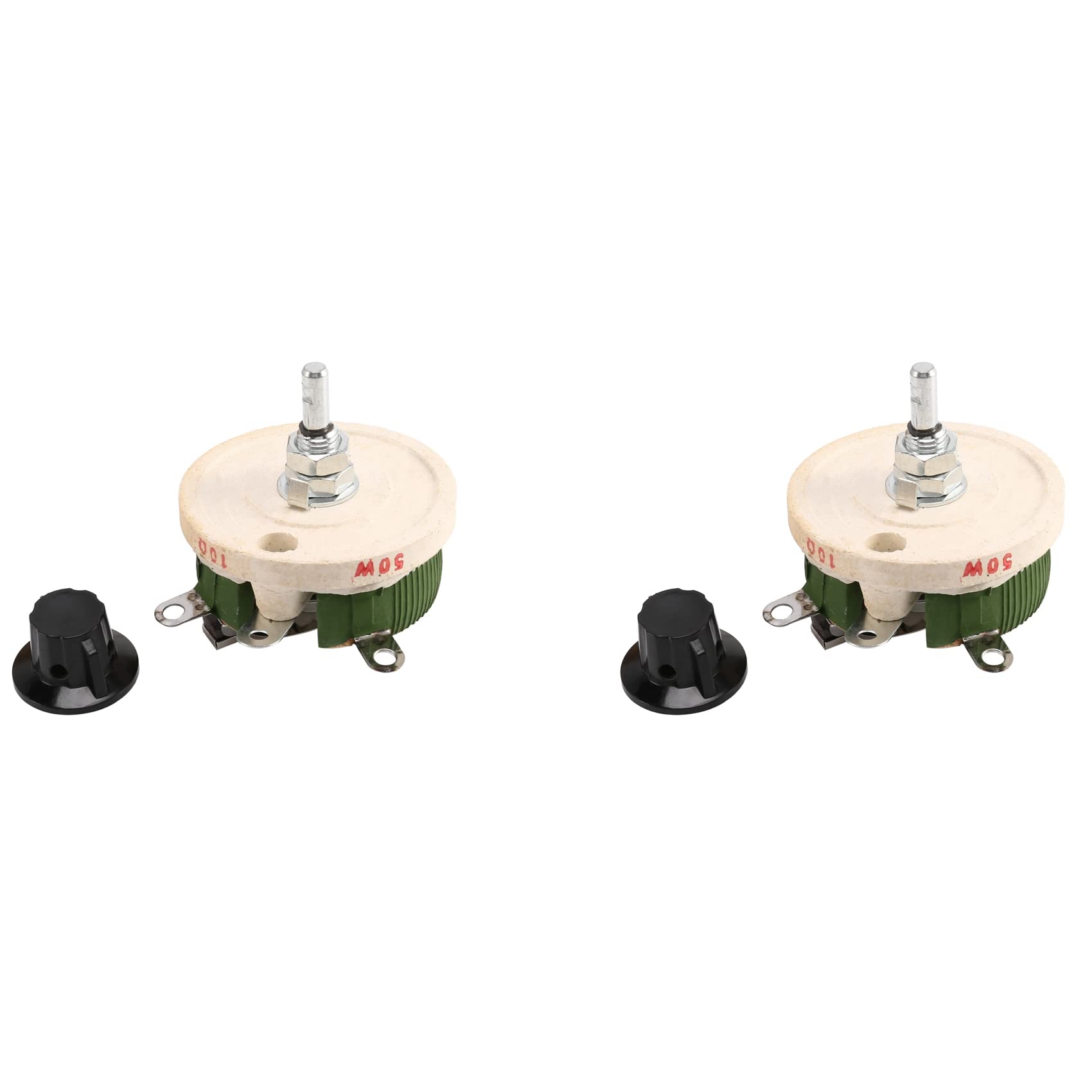 Lot de 2 potentiomètres en céramique 50 W 10 Ohm