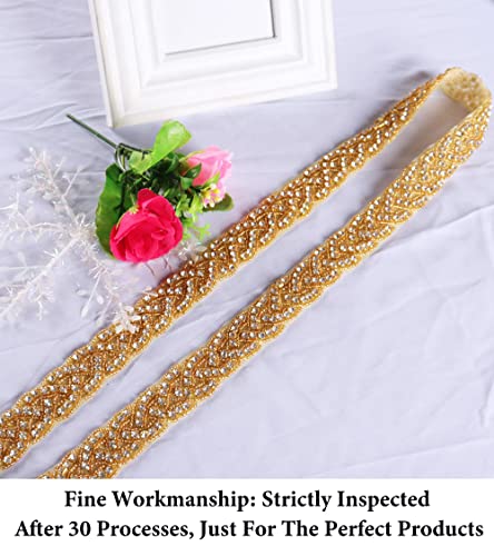 Wedding Belt Rhinestone Applique Crystal Rhinestone Trim 1 Yard Wedding Dress Belt Girls Beaded Sash Belt4