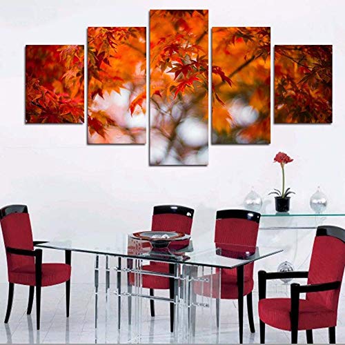 Tableaux impression sur toile d'érable salon 5 pièces - 4