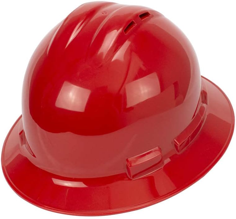 Full Brim 4 Pt Ratchet - Vented - Red