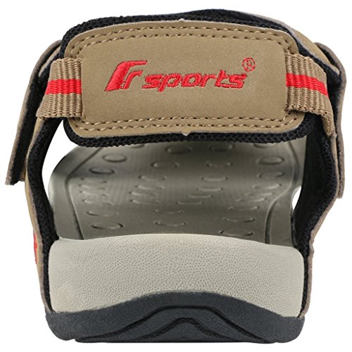 Image of Fsports Men's SP4 Series Brown Synthetic Casual Sandals 6UK