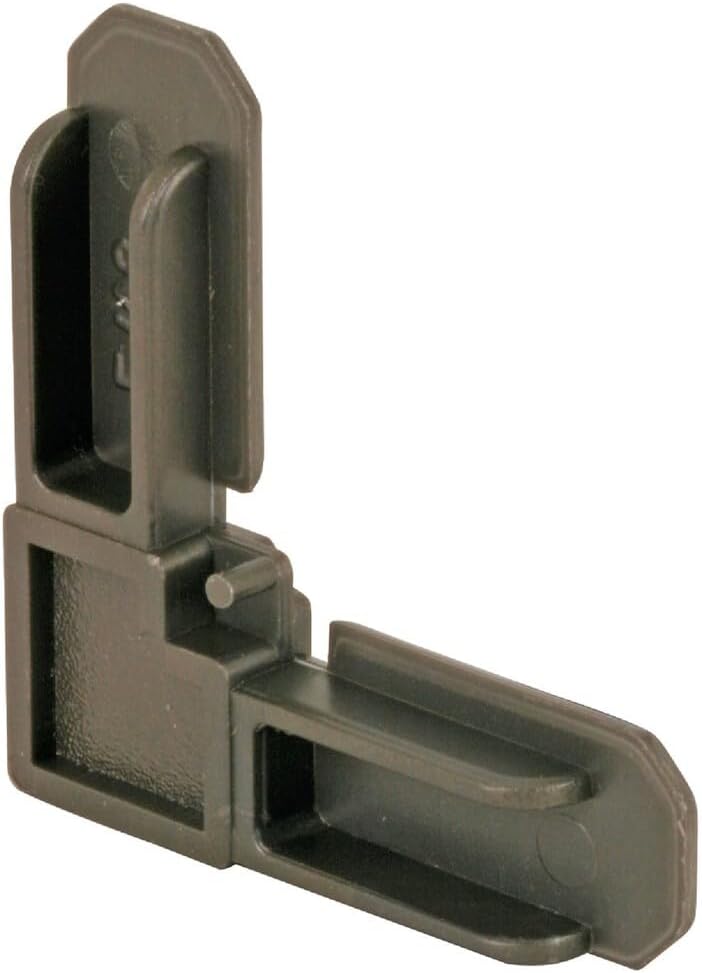Window Frame Corner, Plastic Square Cut, Bronze, 3/4 x 7/16-In., 100-Pk.