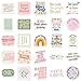 Preppy Sticker Aesthetic Stickers 50PCS, Cute Stickers Preppy Stuff Aesthetic Things for Adults Kids Girls Kechup Vinyl Waterproof Pink Sticker for Water Bottles Laptop