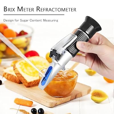 0-90% Brix Meter Refractometer,VRESOURCING Portable Hand Held Sugar Content Measurement for Sugar, Food, Fruit, Beverages Honey