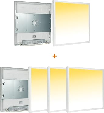 6-Pack 2x2 led Flush Mount Ceiling Light Bundled Product White 2-Pack+4-Pack