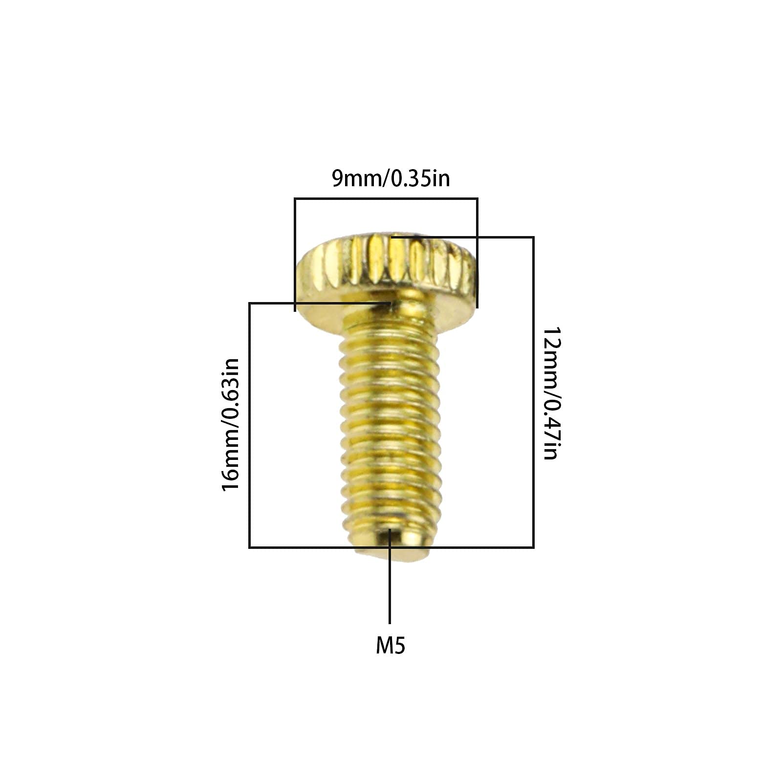 eMagTech 12 piezas oro Tremolo sistema de bloqueo puente, tornillos de afinación finos, piezas de repuesto de instrumentos de metal M5 compatible con guitarra eléctrica Floyd Rose
