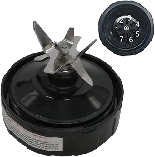 Miniatura 5 de 2 piezas de repuesto Pro Blade con 7 aletas macho engranaje en la parte inferior de la hoja para Nutri Ninja Pro BL450 30BL 456 30BL451