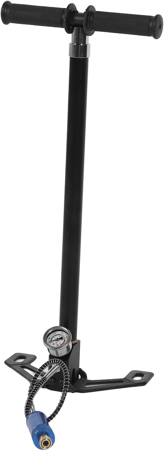 3000psi High Pressure Scuba Tank Air Pump, Stainless Steel Oxygen Cylinder Hand Pump with Filter, for Underwater Diving Breathe Training