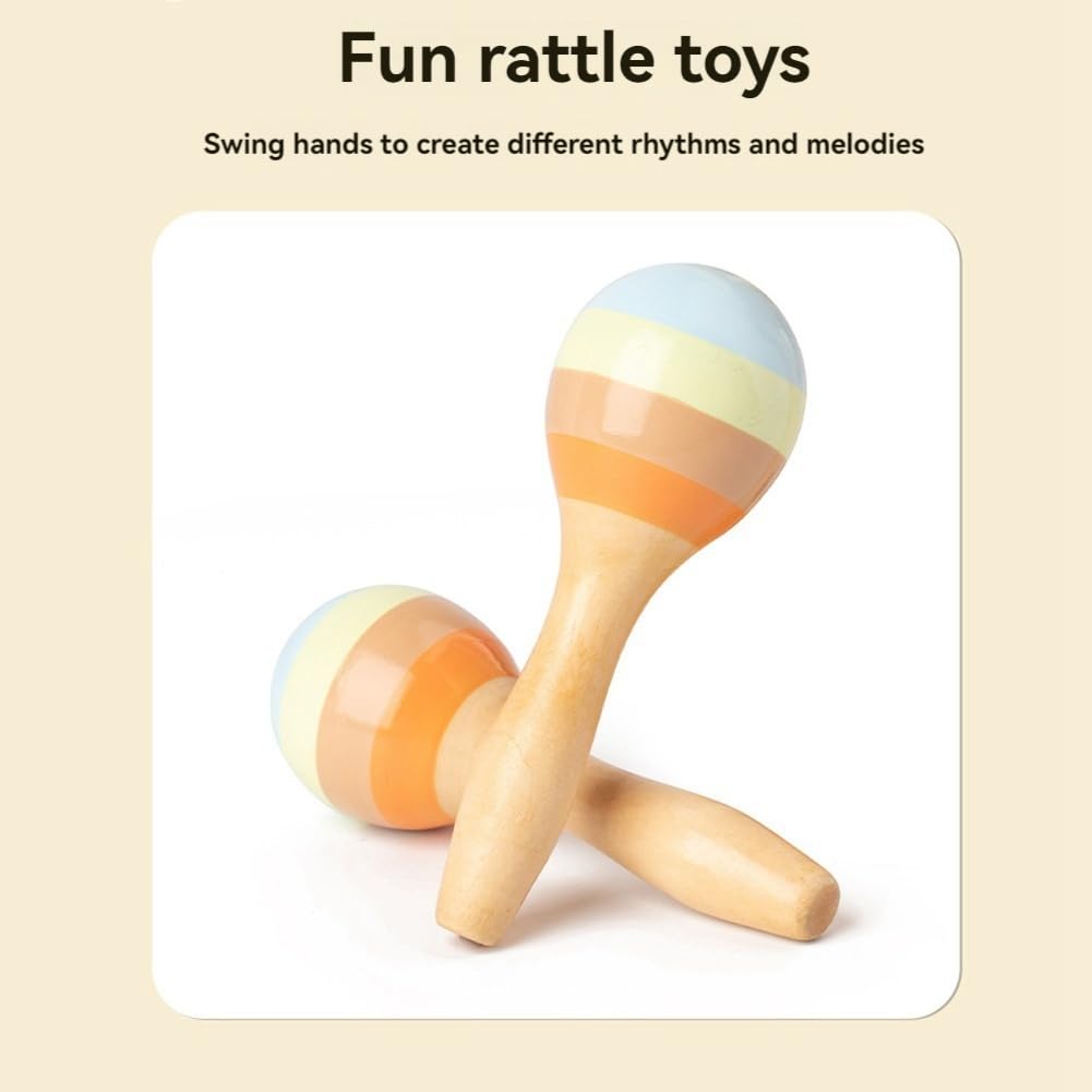Amazon | Mkphargin 幼児 1～3 歳向け楽器木製おもちゃ、打楽器セット