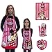 Disney 5-tlg. Minnie Mädchen und Mama Küchenset, Schürze + Erwachsene, Küchenhandschuh, Topflappen, Geschirrtuch, Patisserie Collection, Farbe Rosa Red Polka Dots, 66055
