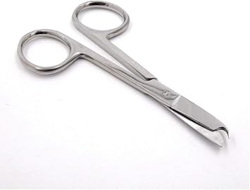 Premium Quality Suture Stitch Scissors with Crescent Delicate Hook- Perfect for Suture Removal, First Aid, EMS Training and More Premium Quality Instrument- Stainless Steel 3.5 Inch Straight