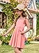 Haloumoning Girls Dress Summer Ruffle Sleeve Mesh A Line Casual Party Dresses with Pockets for Kids 4-14 Years Pink