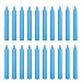 Mega Candles - Unscented 4" Mini Chime Ritual Spell Taper Candle - Light Blue, Set of 20