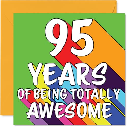 Cartes anniversaire 95 ans femmes hommes arc-en-ciel