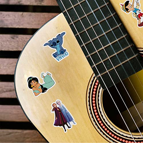 100Pcs Asverbet Kids Stickers Pack Princess Stickers Cute Cartoon Characters Stickers For Kids Teens Adults Waterproof Vinyl Princess Stickers For Water Bottle Laptop Luggage #TOP5