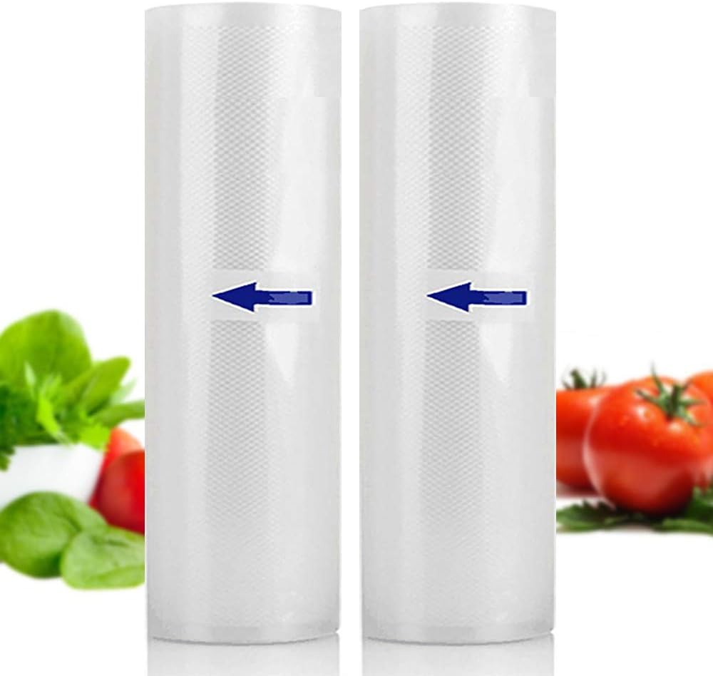 Vacuum Sealer Machine Automatic Sealing Bags Rolls Pack of 2 Food Saver Storage Seal A Meal Sous Vide Cooking Dry Moist Modes (Lucency)