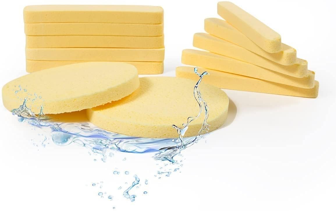 12 Pc Compressed Facial Sponges | Magic Expanding Face Cleansing Pads | Reusable Makeup Remover & Exfoliating Sponges for All Skin Types-image-28
