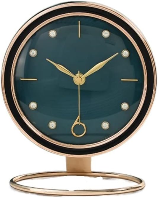 FMURY Circular Desktop Clock, Living Room, Clock Accessories, Desk Clock, Household Nordic Pendulum Clock, Desktop Clock(D)
