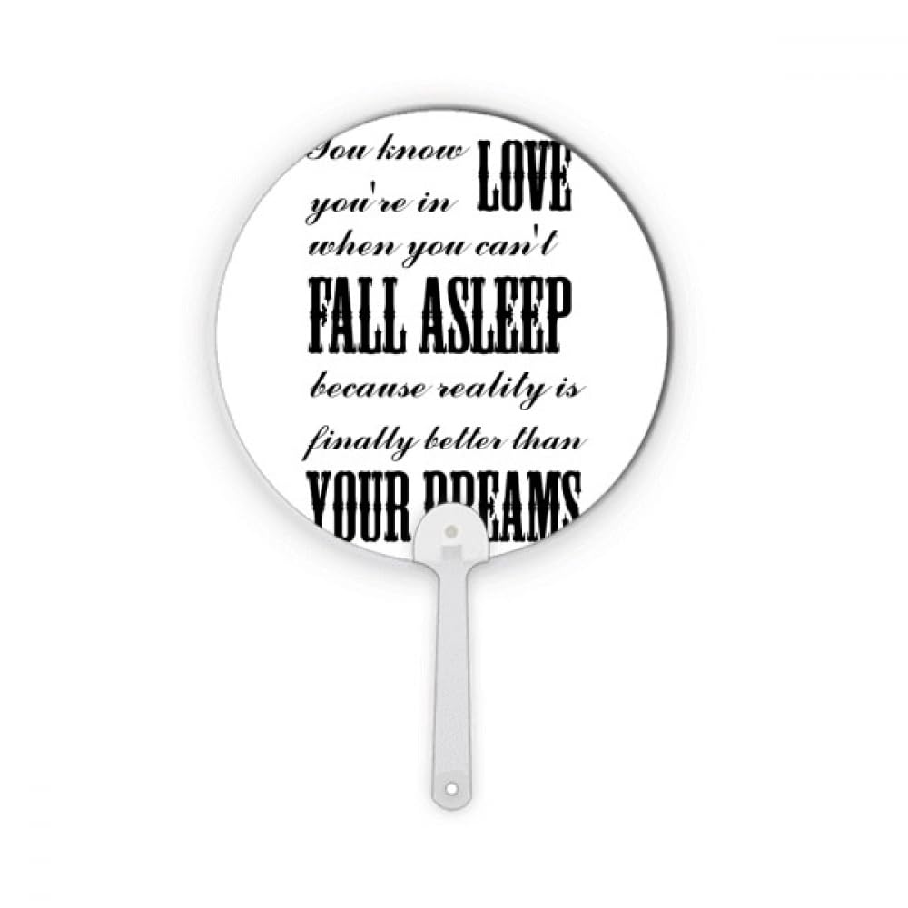 Citation anglaise ronde décoration murale plastique Dream Reality Love