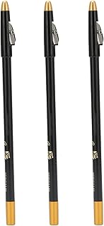 3 peças de lápis de barbeiro, enchimento de lápis de barba para cortar cabelo Tracer Grooming Lápis suprimentos de barbeiro, ferramenta de rastreamento/guia para barba, linha do cabelo, cavanhaque para modelar e modelar barba (preto)