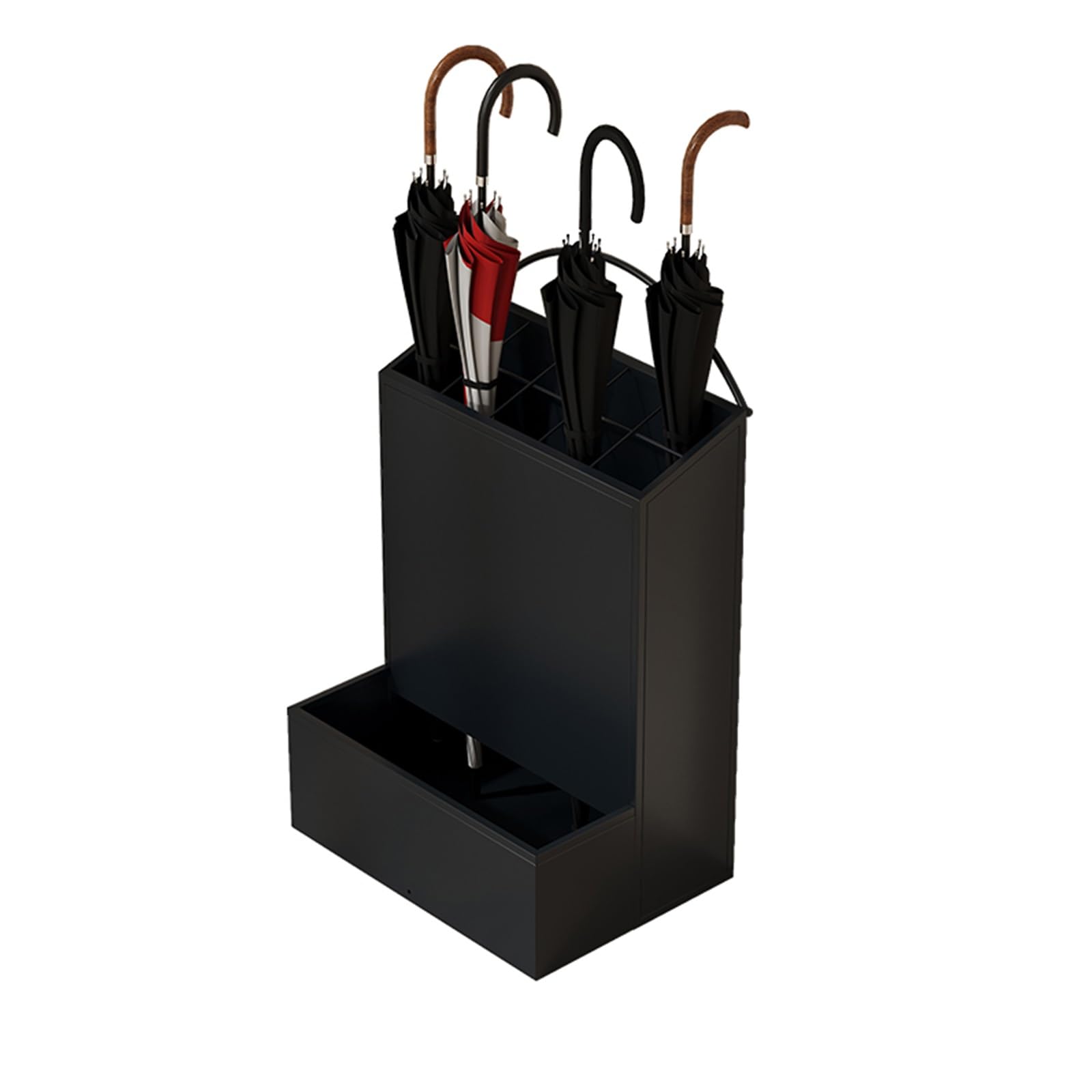 SaryEdge Large Capacity Commercial Umbrella Stand for Hotel Lobby - Durable Storage Rack & Umbrella Holder, Perfect for Entrance & Lobby Areas, Stylish Umbrell,Black-38 * 25 * 53cm/15 * 9.8 * 20.9in