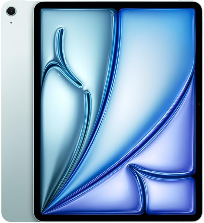 iPad Air 13 Polegadas M2: Unboxing e Primeiras Impressões 1 Apple iPad Air de 13 polegadas (M2): Tela Liquid Retina, 512 GB, câmera frontal horizontal de 12 MP/câmera traseira de 12 MP, Wi-Fi 6E, Touch ID, bateria para o dia todo — Azul