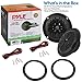 Pyle 4 Inch Dual Marine Speakers - Waterproof and Weather Resistant Outdoor Audio Stereo Sound System with Polypropylene Cone, Cloth Surround and Low Profile Design - 1 Pair - PLMR41B (Black)