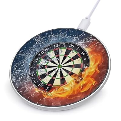 Dart Board Wireless Charger Portable Fast Charging Pad Lightweight Wireless Charging Pad 10W Slim Charging Station for Phone Charger Mat for Travel Home Office Desk
