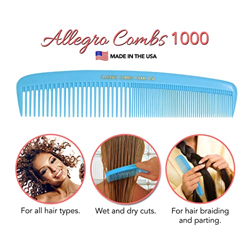 Peine Allegro Combs 1000 X-Large Light Blue 2 Piezas miniatura 5