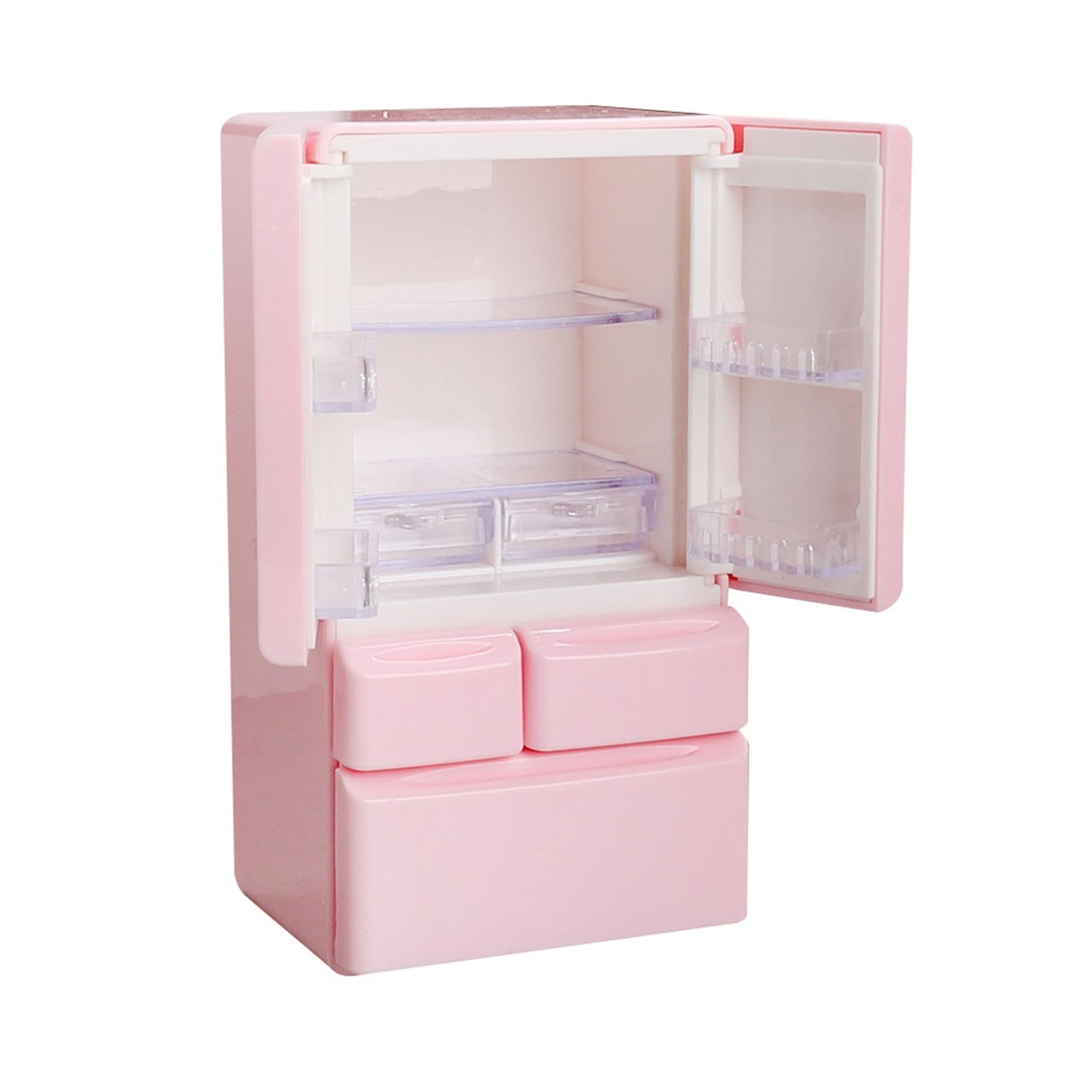 Amazon | Mqiklt ミニチュア冷蔵庫 1/12 ドールハウス ミニ冷蔵庫