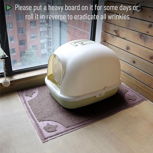 Mr. Pen - Tapete de areia grande para gatos, 58,4 cm x 89 cm, tapete de caixa de areia marrom para g