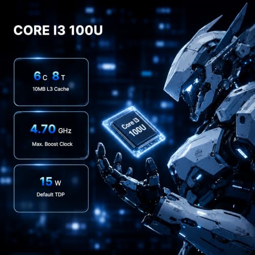 Image of C7 Mini PC Intel Core 100U (Beats R2544 /3500U /N95), 16GB DDR4 RAM 512GB SSD
