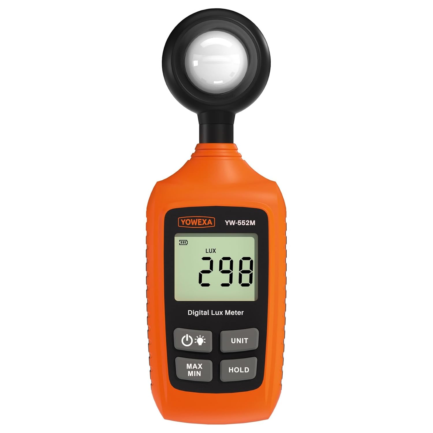 Digital Light Meter, 0-200,000 Lux (0-20,000 Foot Candles), Backlight, Max/Min, Data Hold, Lux/Fc Unit Switch, for Plants, Office, Indoor Lighting, and More