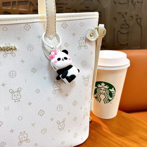 Image of Cute Panda Couple Keychain | Bag Charms | Birthday Gift For Girlfriend Boyfriend Husband Wife Boys Girls | Car Bike | Valentine Gift