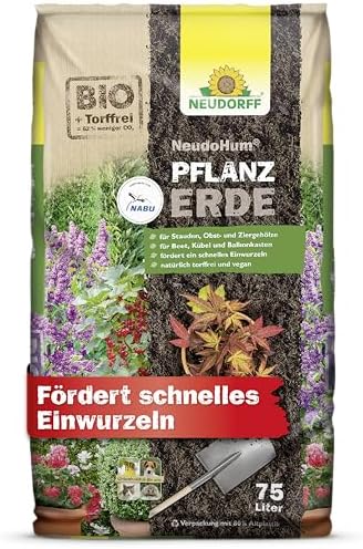 Neudorff NeudoHum PflanzErde 75L - Bio und torffreie Erde für Bee...