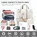 LOVEVOOK Travel Duffel Bag, 18inch Weekender Bags for Women with Shoe Compartment，35L Carry on Overnight Bag with Toiletry Bag, Gym Duffel Bag with Wet Pocket, Hospital Bags for Labor and Deliver