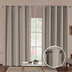 Cortina Blackout Para Sala Quarto 4,00m X 2,80m Premium Cor:Cinza