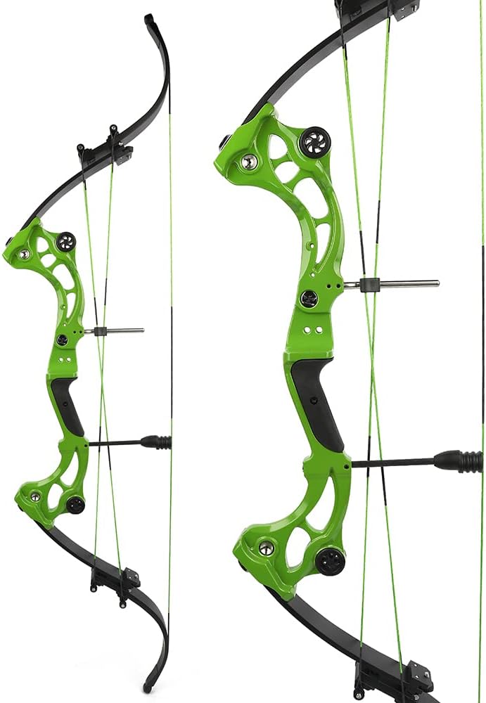 Archery Bowfishing Recurve Bow Compound Bow Lever Bow Dual Purpose Bow IBO 320FPS Draw Weight 30-55 Lbs Adjustable for Outdoor Hunting Shooting Fishing
