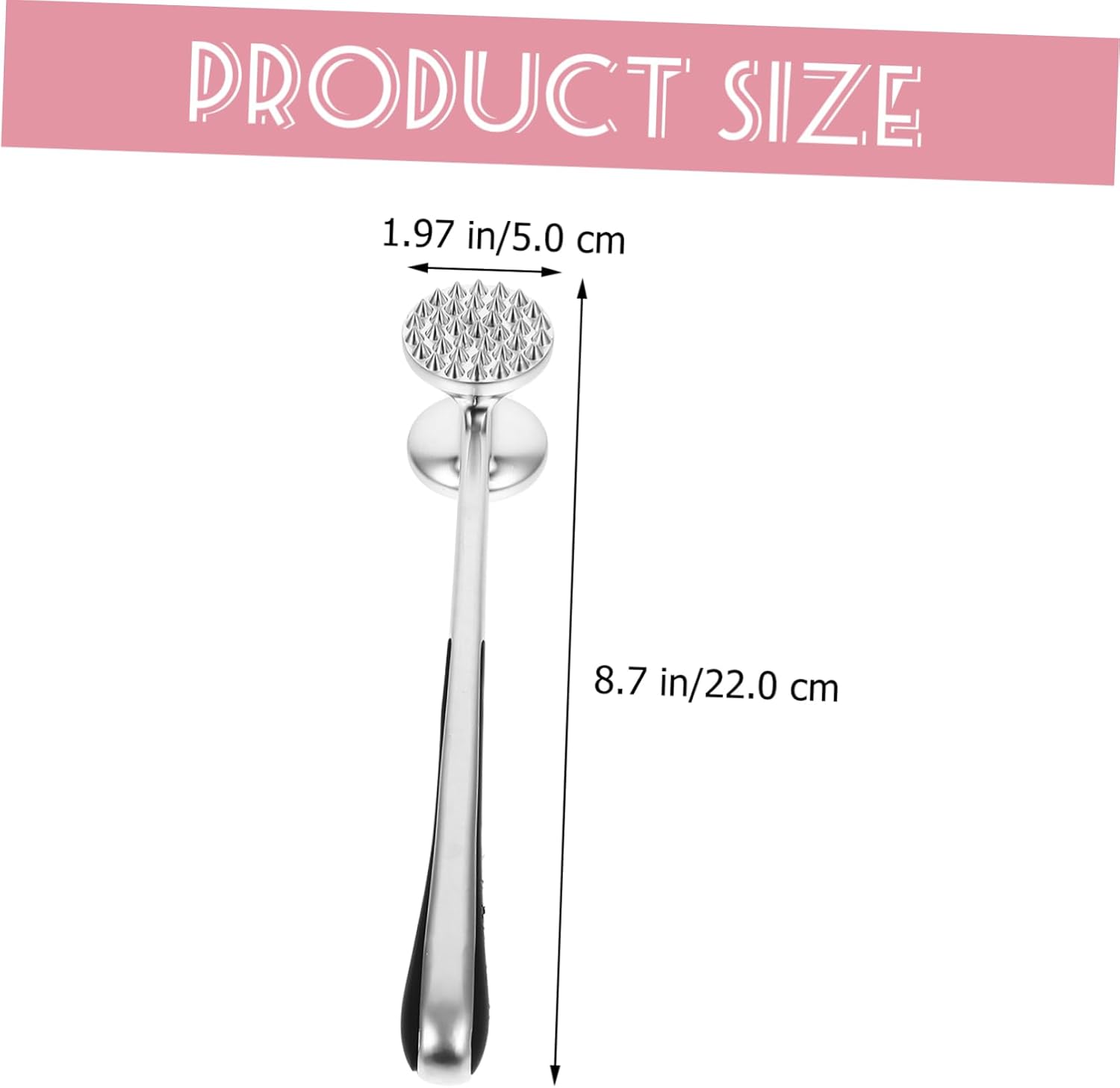 Dual-Sided Meat Hammer Tenderizer 304 Stainless Steel Cooking Tool for Steak Poultry Heavy-Duty Meat Pounder Mallet for Kitchen Use