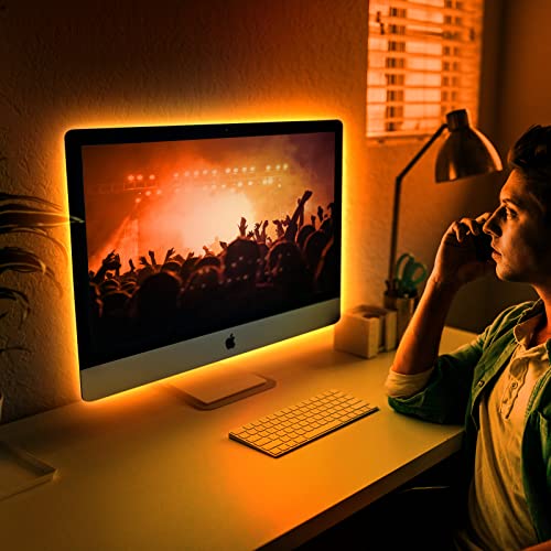 Tayire USB 2m 5V COB LED Strip Light Warm White 3000K, 960LEDs Dimmable LED Tape CRI90+ 4mm Width Flexible TV Backlight - Image 4