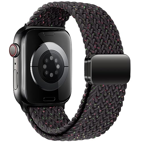 Image of Qimela Sport Loop Compatible with Apple Watch Band 38mm 40mm 41mm 42mm 44mm 45mm 46mm 49mm for Women Men,Magnetic Strap Stretchy Braided Wristband for iWatch Series 11 10 9 8 7 6 5 4 SE Ultra 3 2 1
