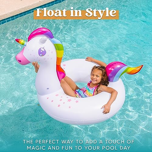 JOYIN 2-Pack Flamingo Unicorn Pool Float - Fun Beach Floaties, Inflatable Swimming Pool Tubes Party Toys, Lake Beach Floaty Swim Rings Summer Pool Raft Lounger for Adults & Kids by JOYIN - Image 6